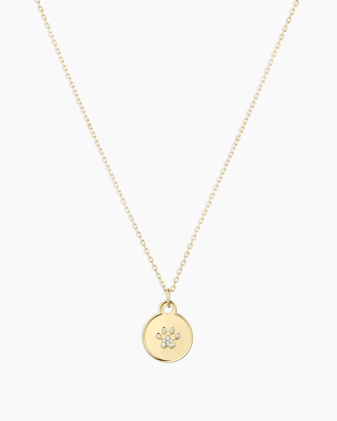 Fine 14K Diamond Paw Necklace
