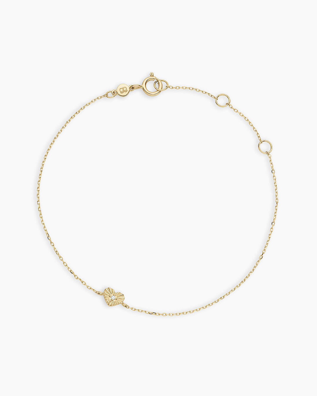 Fine 14K Diamond Vintage Heart Bracelet