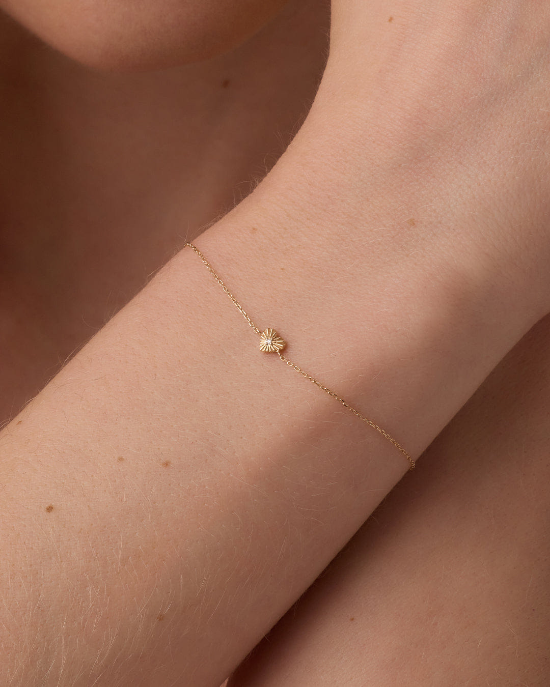 Fine 14K Diamond Vintage Heart Bracelet