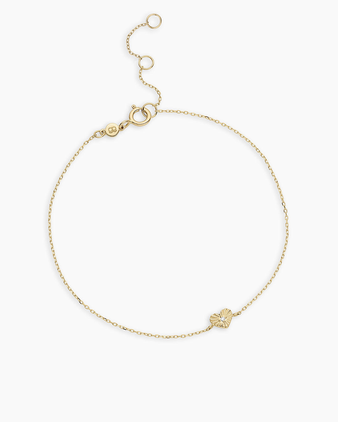 Fine 14K Diamond Vintage Heart Bracelet