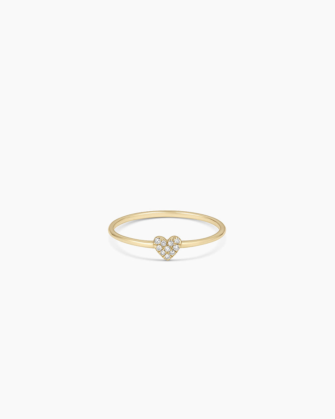 Fine 14K Diamond Pavé Heart Ring