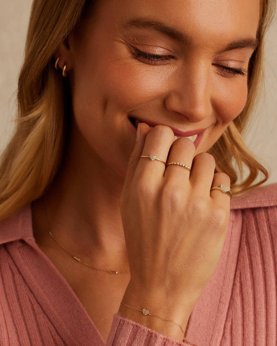 Fine 14K Diamond Pavé Heart Ring