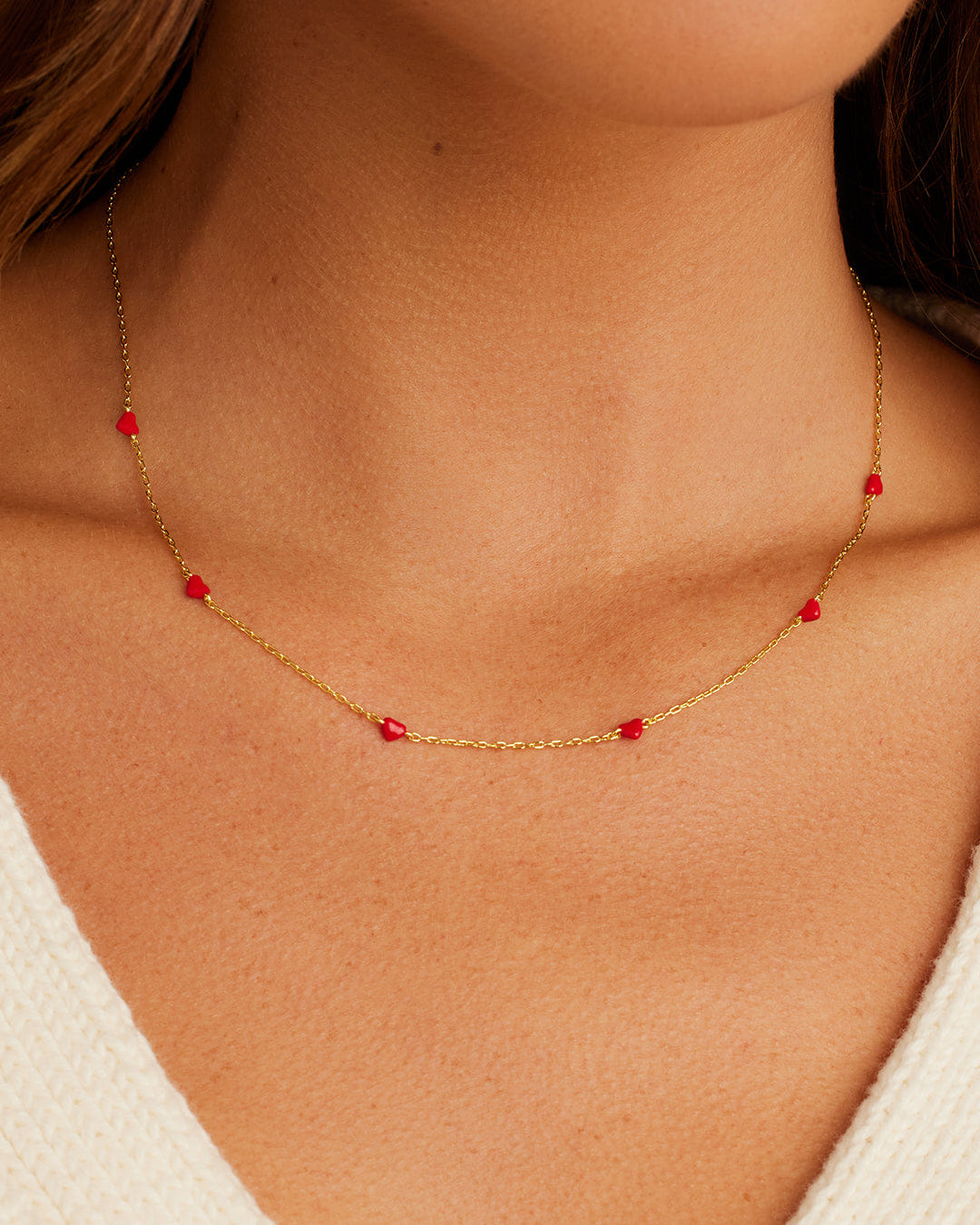 Winter 2024 Fashion Amour Necklace Red