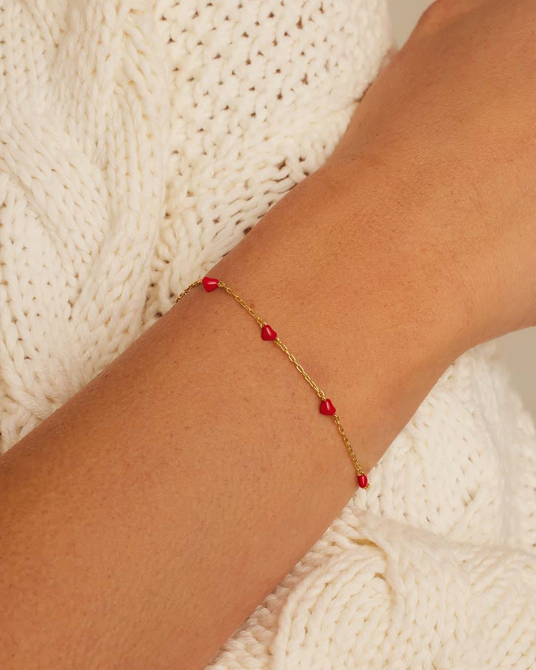 Winter 2024 Fashion Amour Bracelet Red