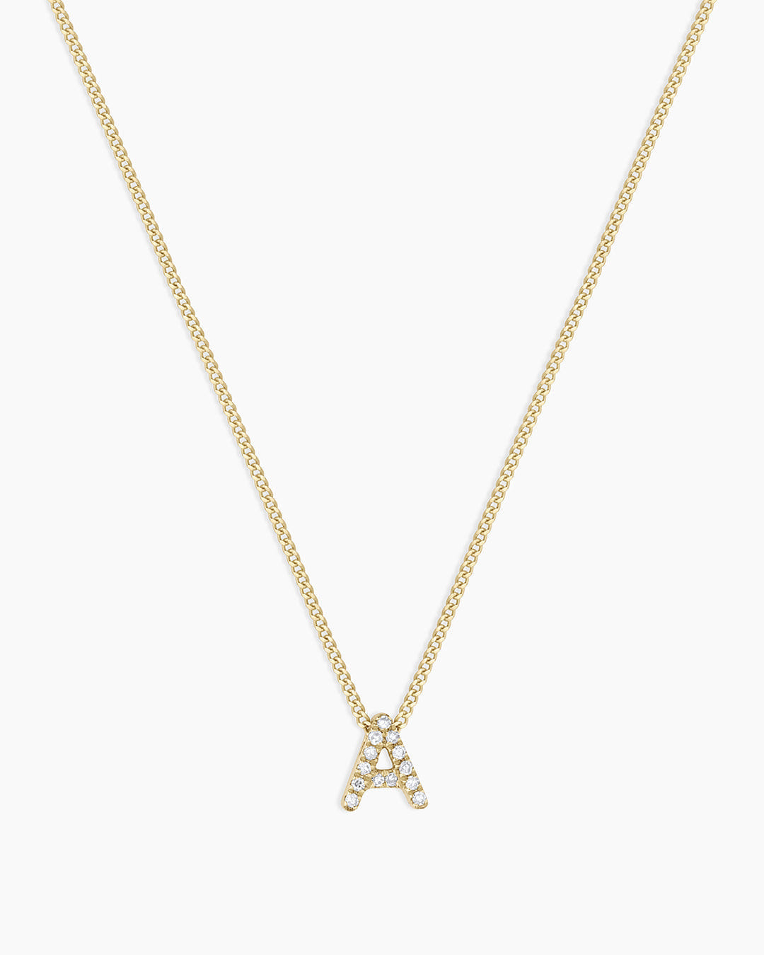 Fine 14K Diamond Alphabet Necklace