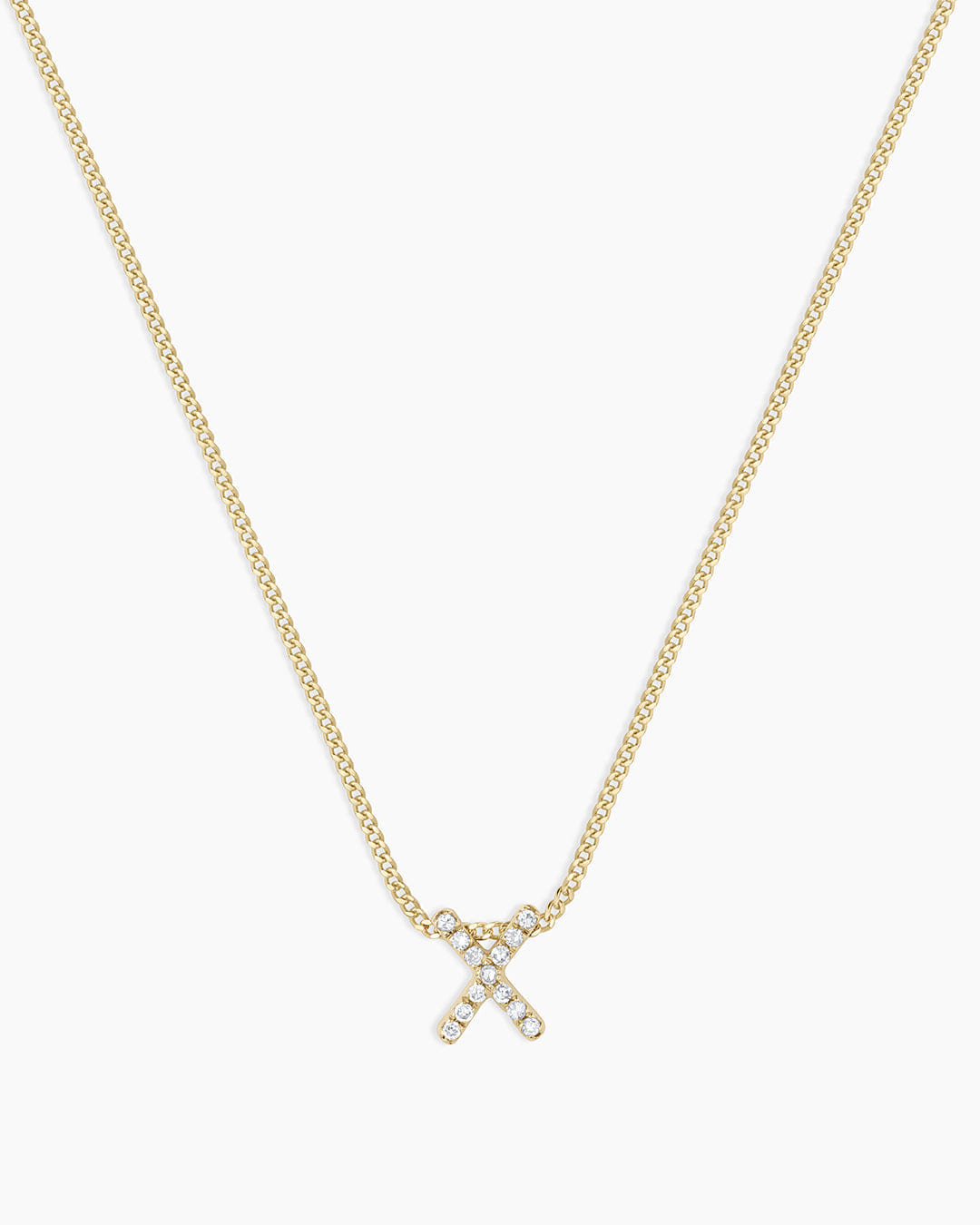 Fine 14K Diamond Alphabet Necklace