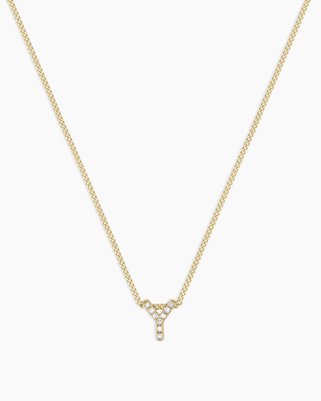 Fine 14K Diamond Alphabet Necklace