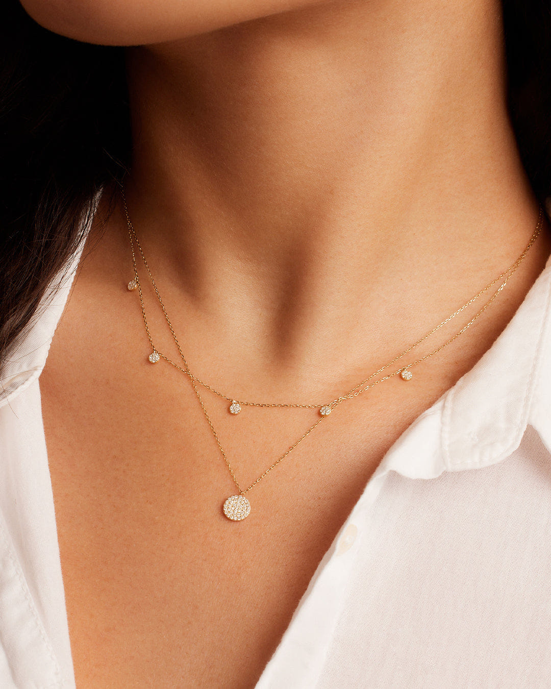 Fine 14K Diamond Pavé Necklace