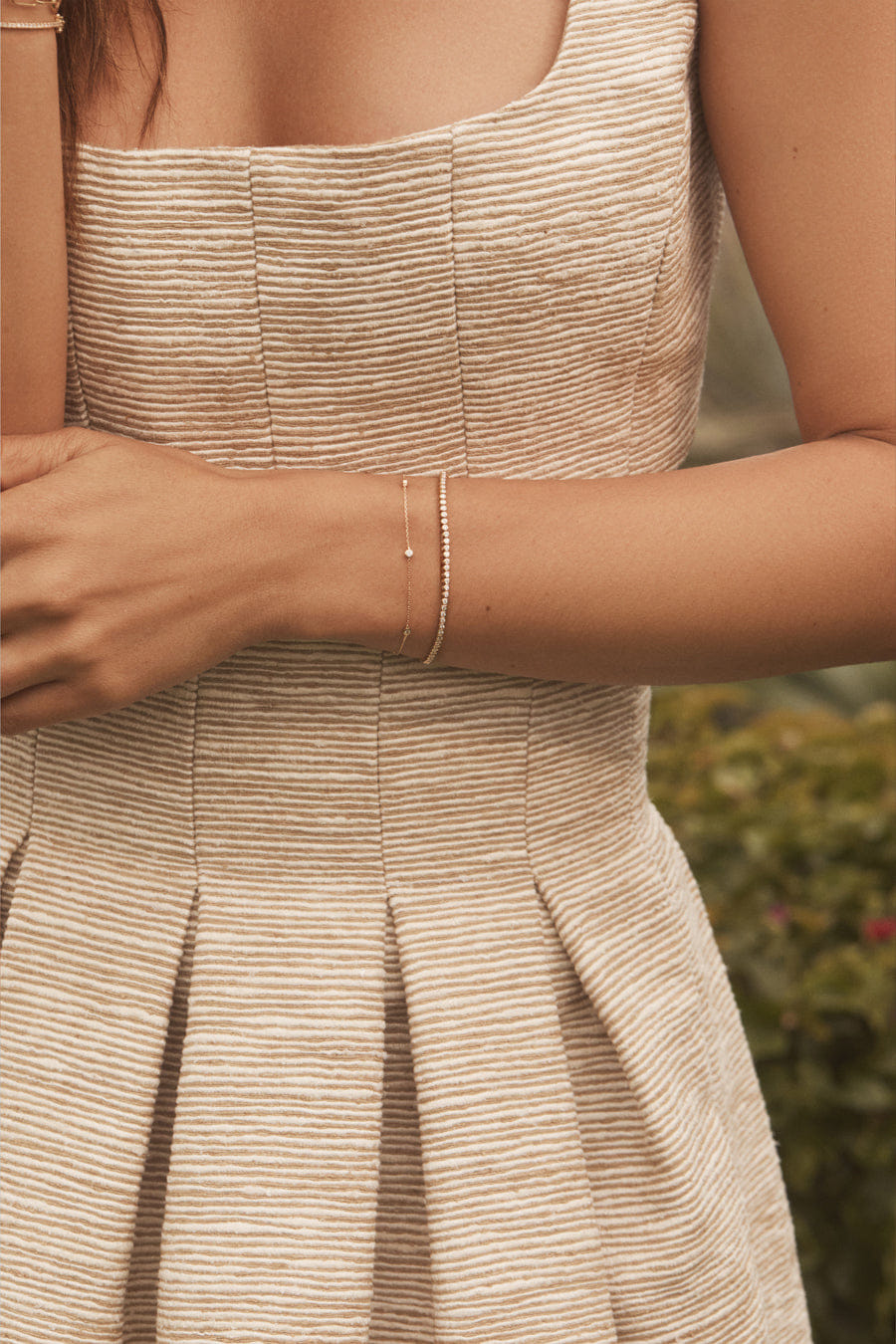 Fine 14K Classic Five Diamond Bracelet