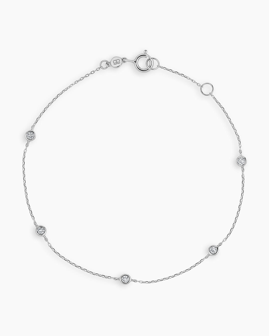 Fine 14K Classic Five Diamond Bracelet