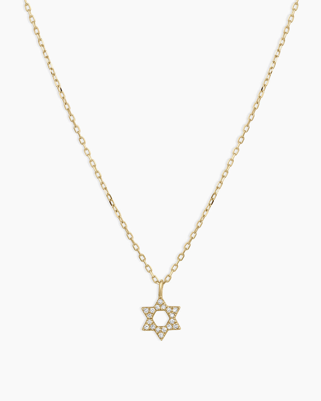 Fine 14K Diamond Star of David Necklace