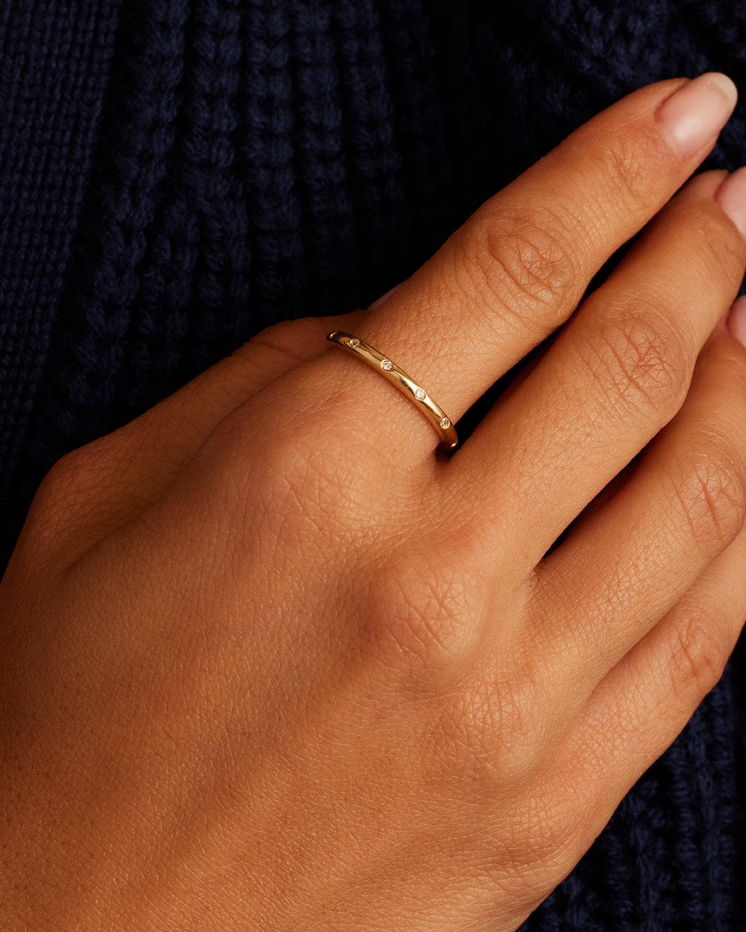 Fine 14K Diamond Lou Helium Ring