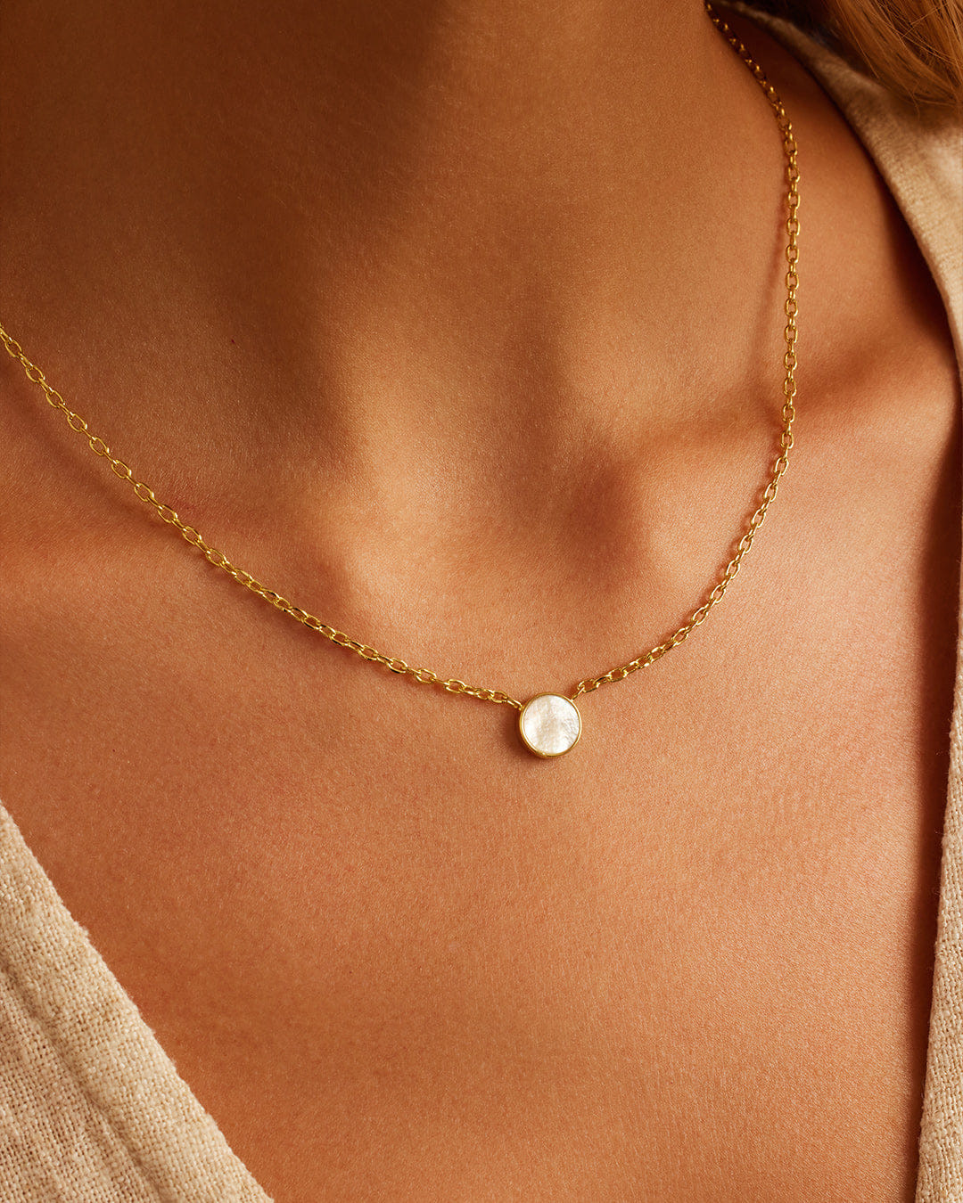 Fall 2023 Rose Marble Coin Necklace