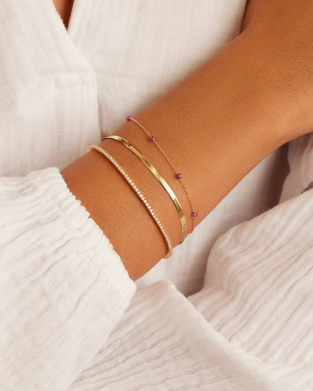 Fine 14K Gold Newport Birthstone Bracelet