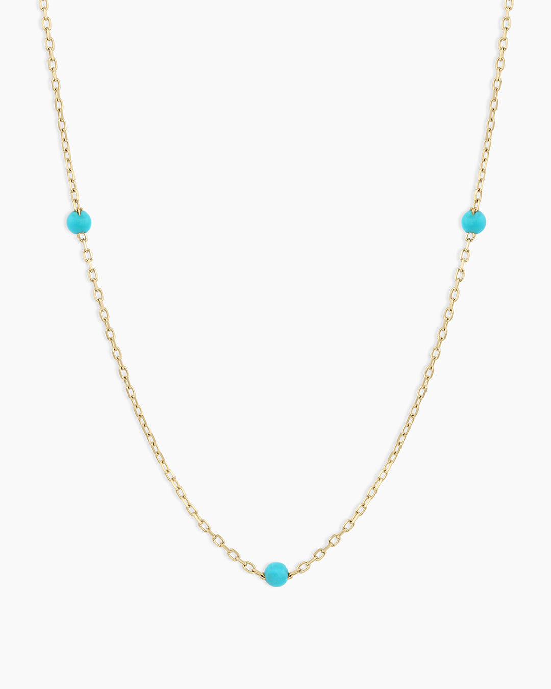 Fine 14K Gold Turquoise Newport Necklace