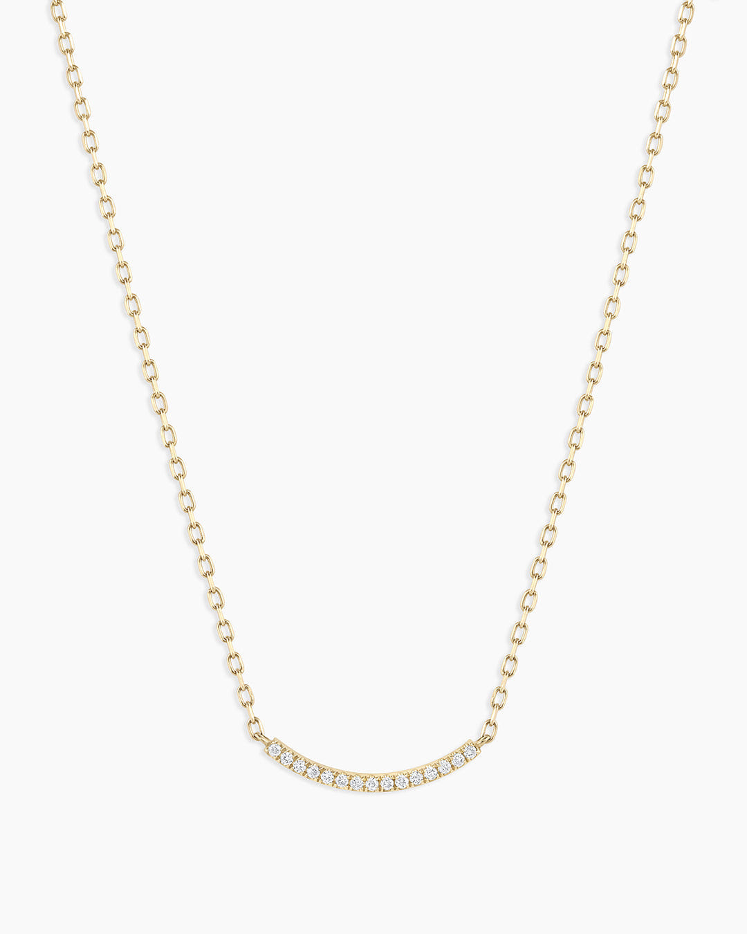 Fine 14K Diamond Taner Bar Mini Necklace
