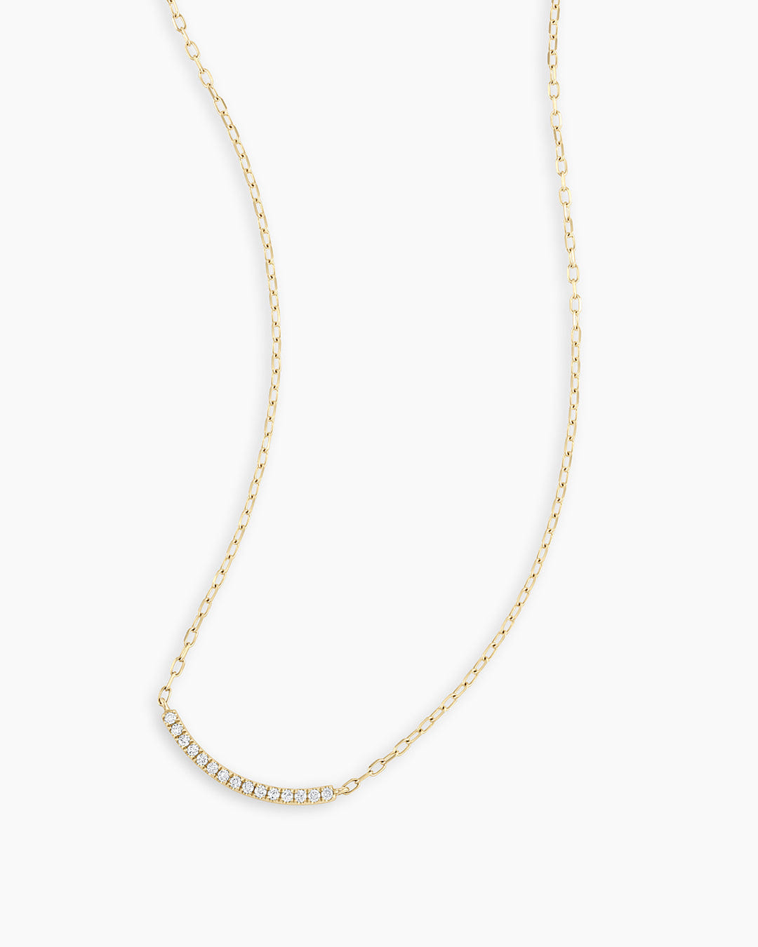 Fine 14K Diamond Taner Bar Mini Necklace