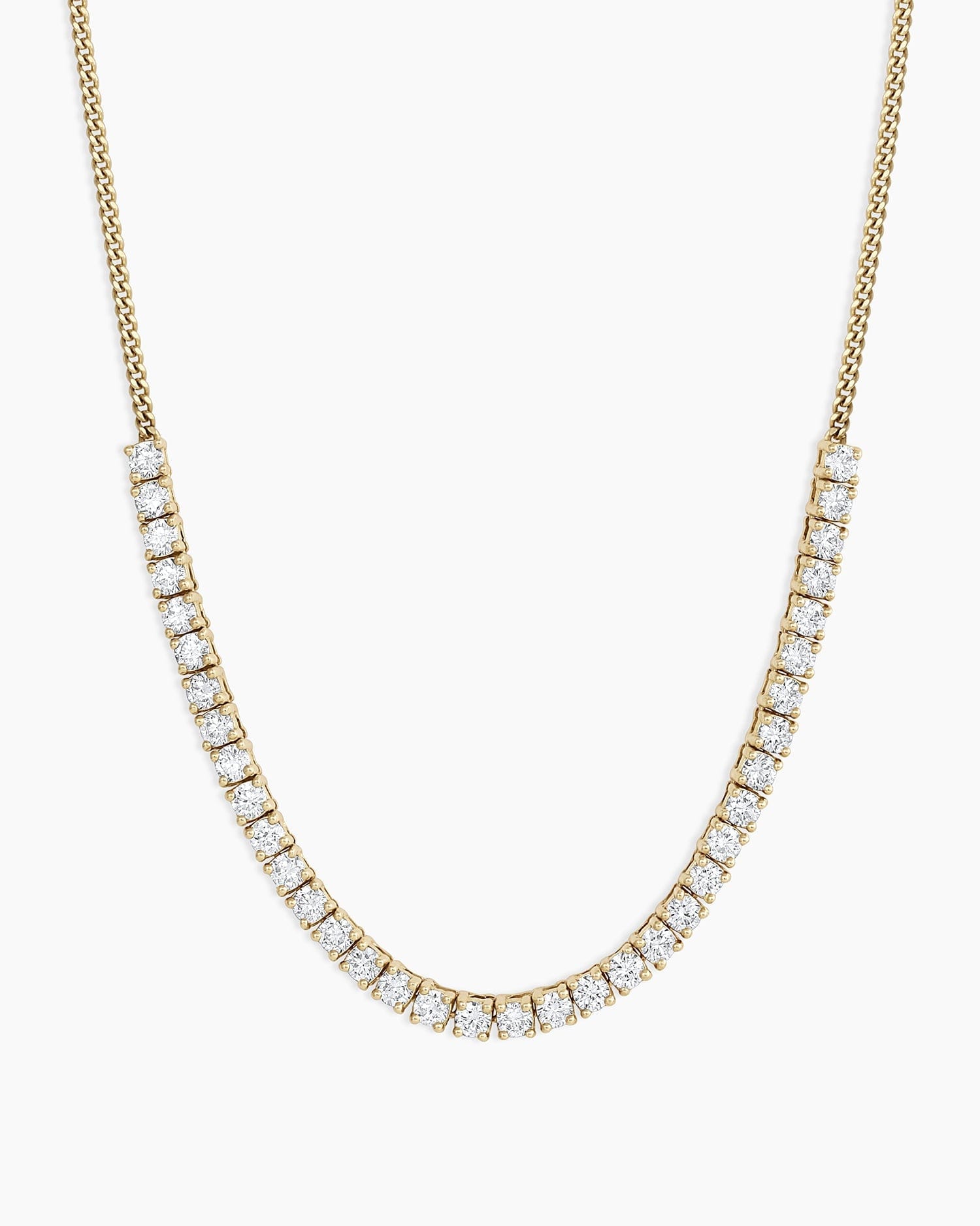 Fine 14K Diamond Melbourne Statement Row Necklace