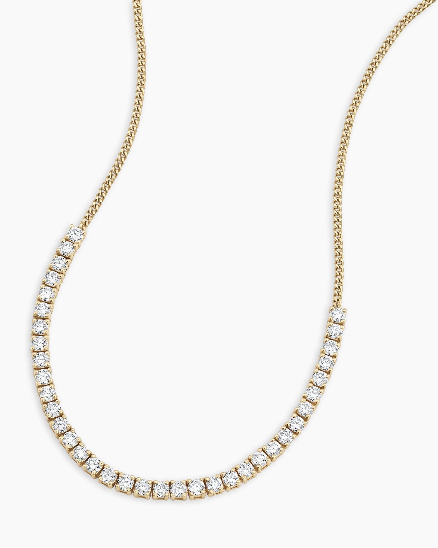 Fine 14K Diamond Melbourne Statement Row Necklace