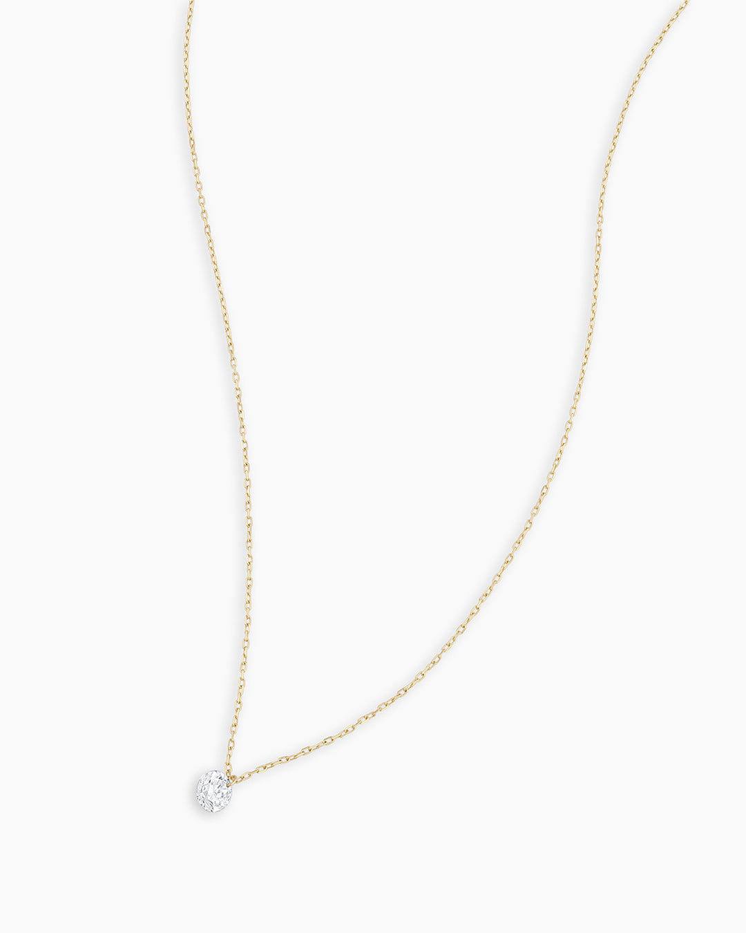 Fine 18K Floating Diamond Statement Necklace