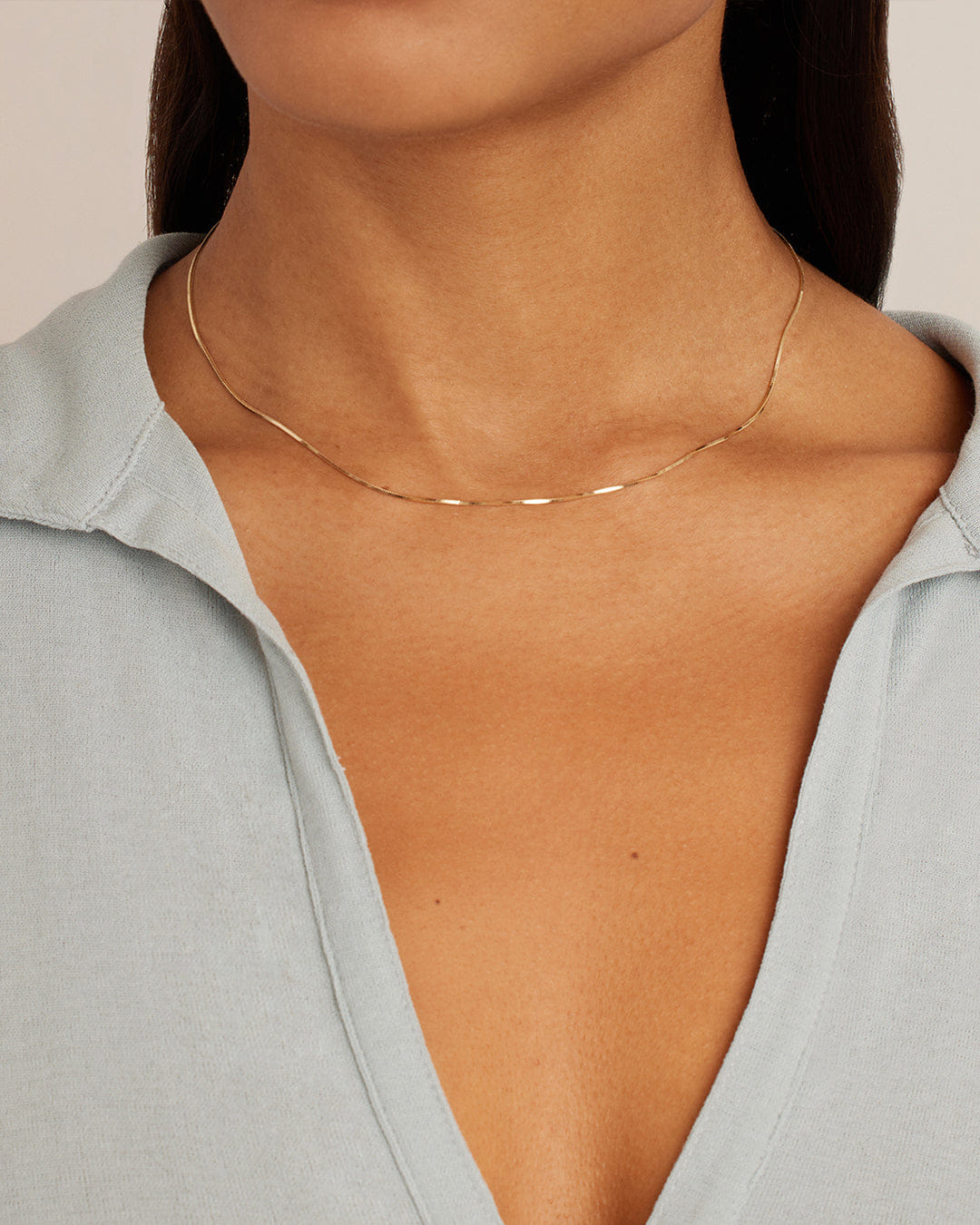 Fine 14K Gold Micro Mini Venice Necklace