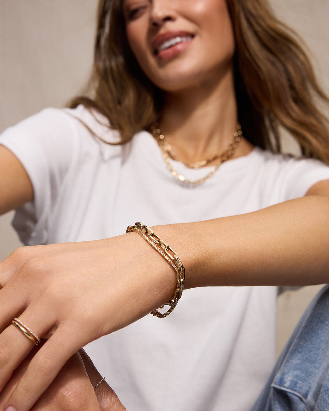 Fine 14K Melbourne Diamond Tennis Bracelet