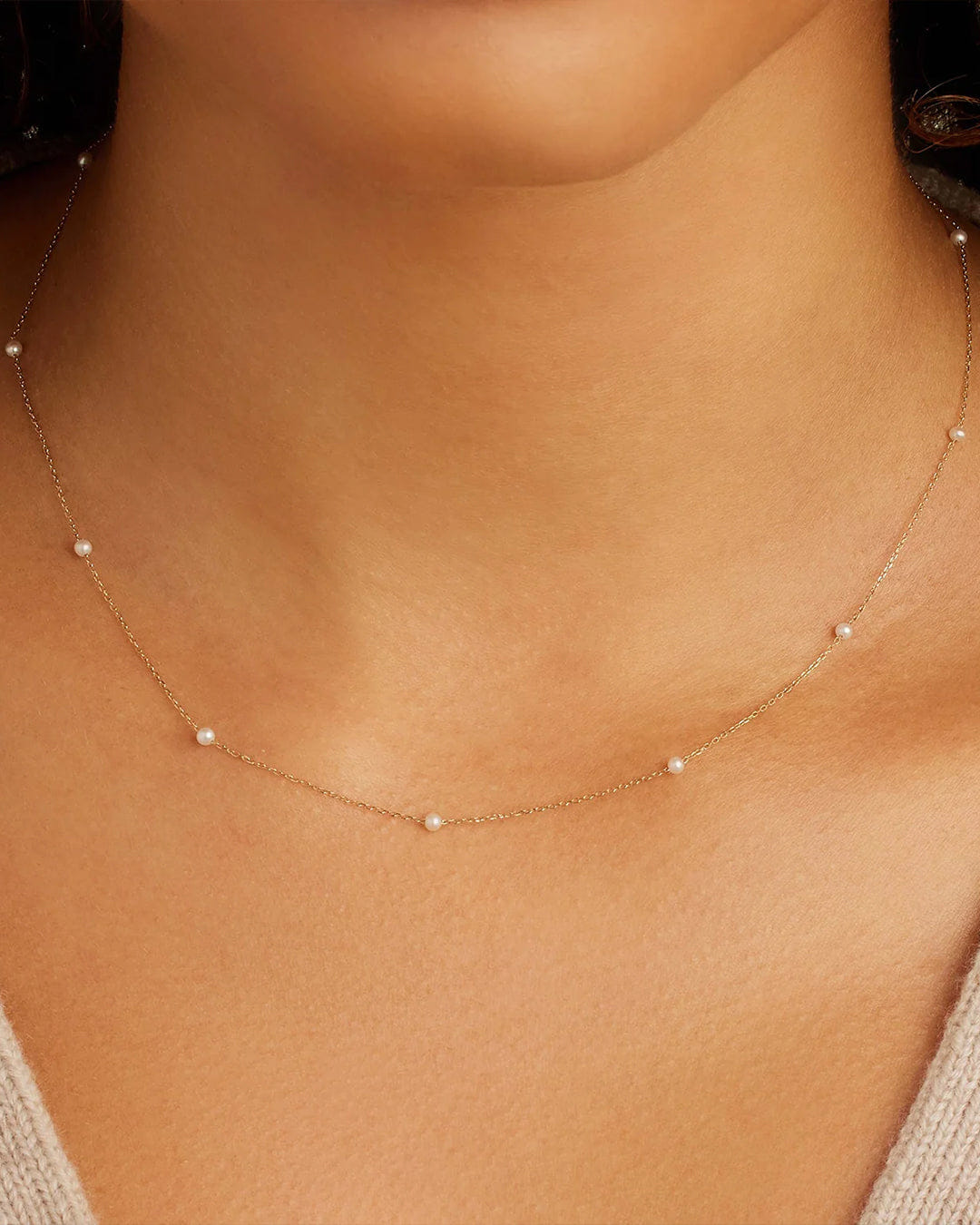 Fine 14K Gold Pearl Newport Necklace
