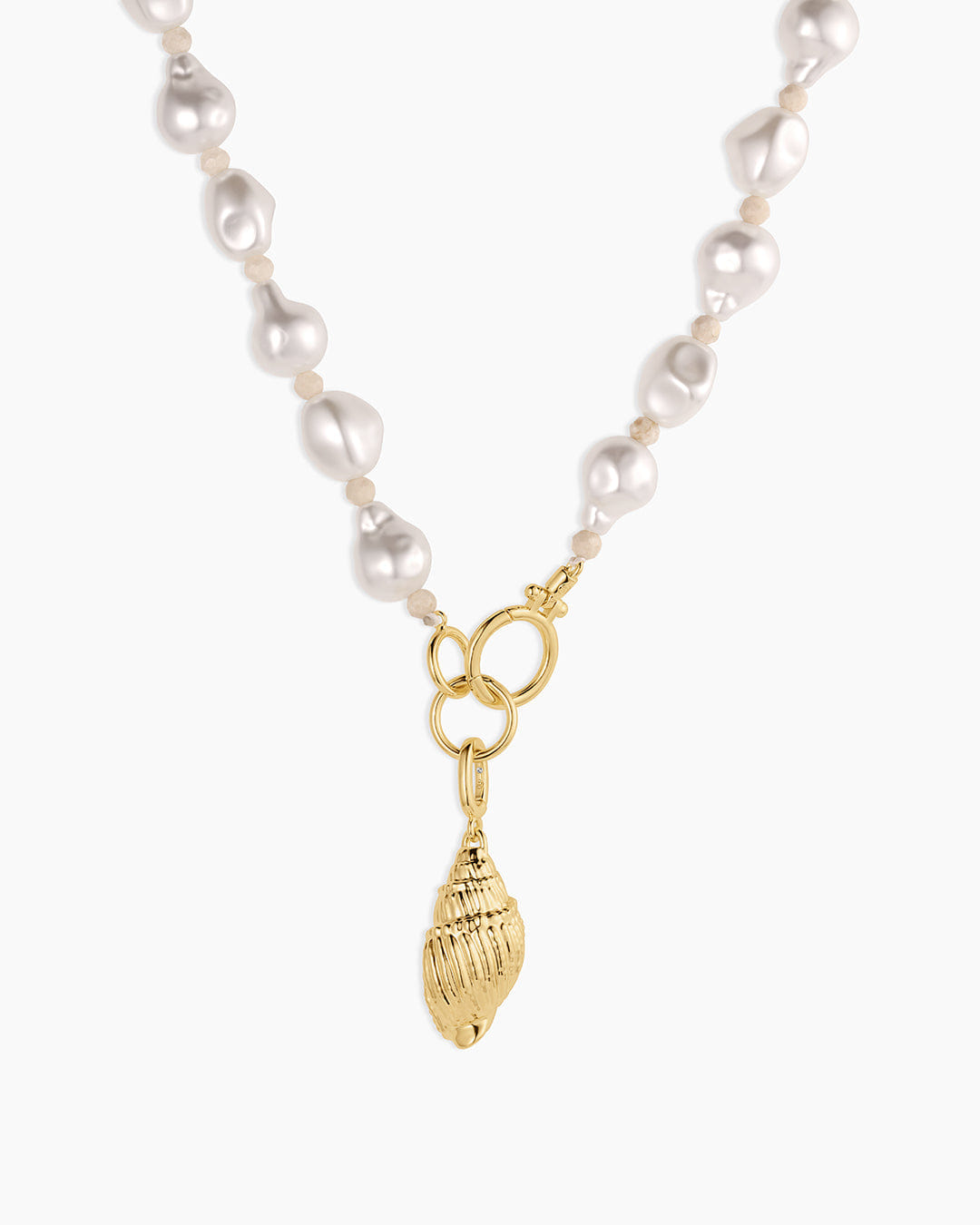 Summer 2025 Fashion Gold Tulip Shell Charm Necklace