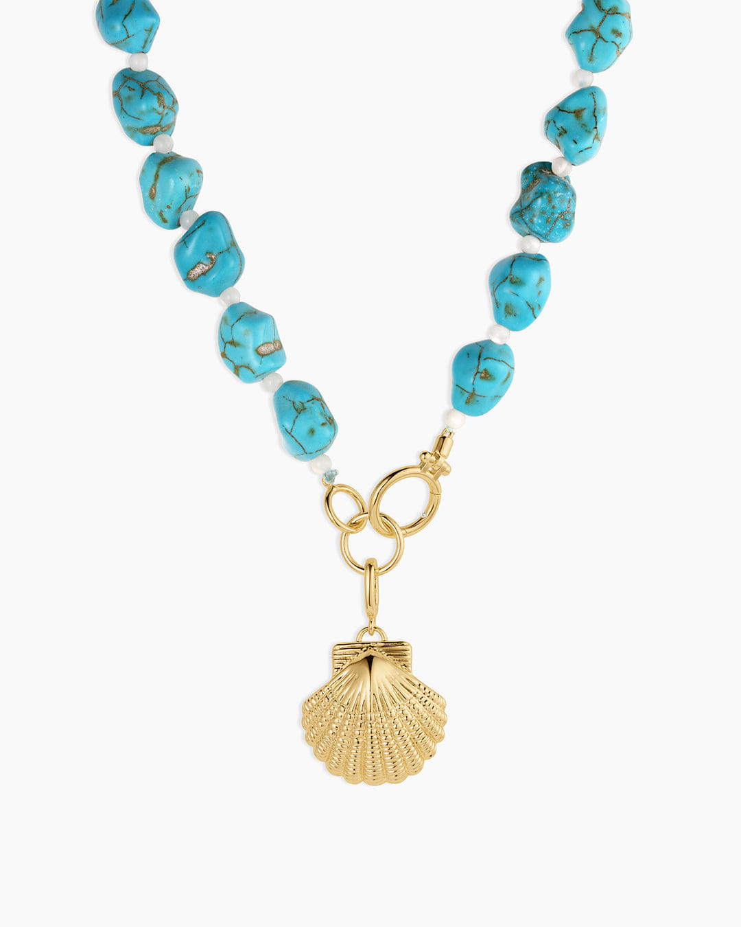 Summer 2025 Fashion Gold Scallop Shell Charm Necklace