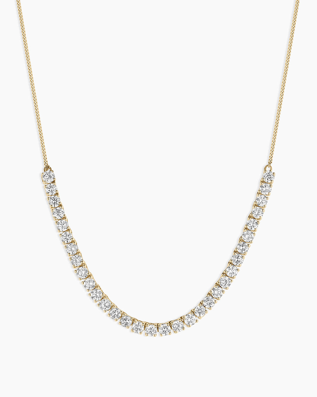 Fine 14K Lab Grown Diamond Tennis Row Necklace