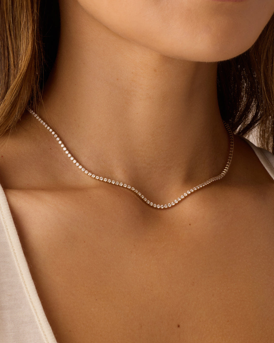 Fine 14K Lab Grown Diamond Chain Necklace
