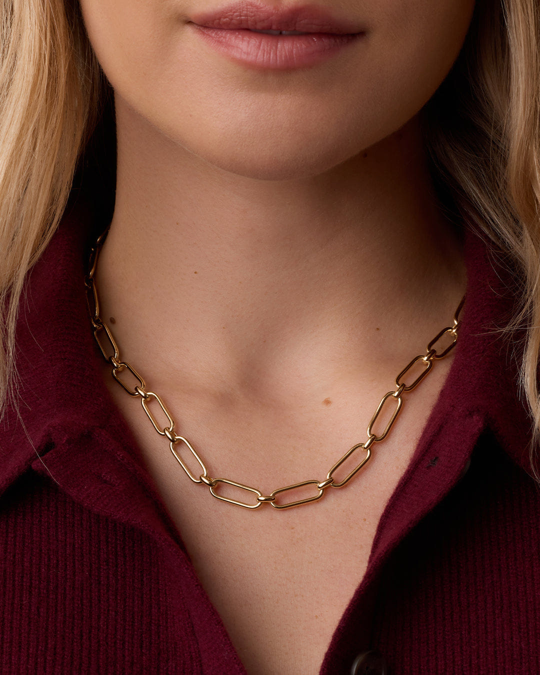 Spring 2025 Fashion Zoey Statement Link Necklace