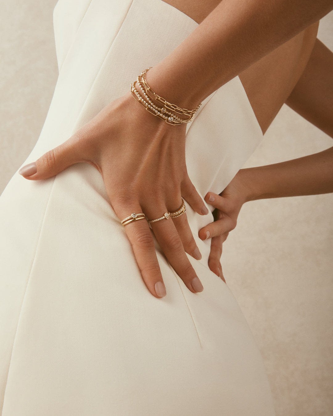 Fine 14K Lab Grown Diamond Pear Eternity Ring