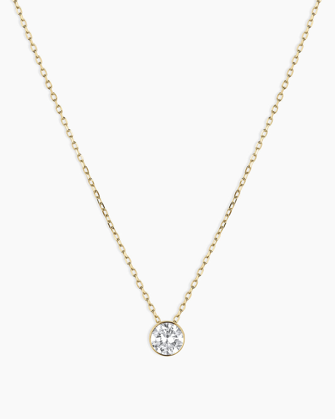 Fine 14K Lab Grown Diamond Halo Necklace