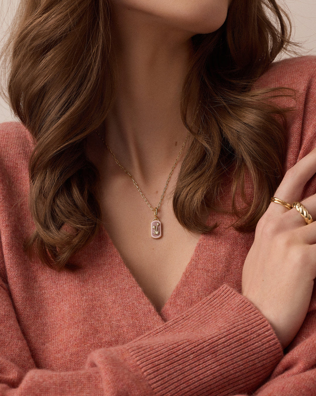 Winter 2025 Fashion Power Gemstone Parker Charm Necklace Compassion