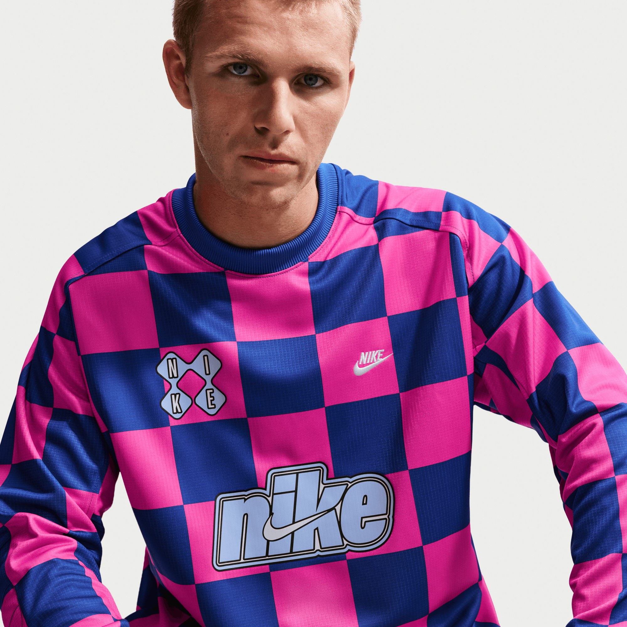 Nike NSW CLUB GOALIE JERSEY - GAME ROYAL / PINKSICLE