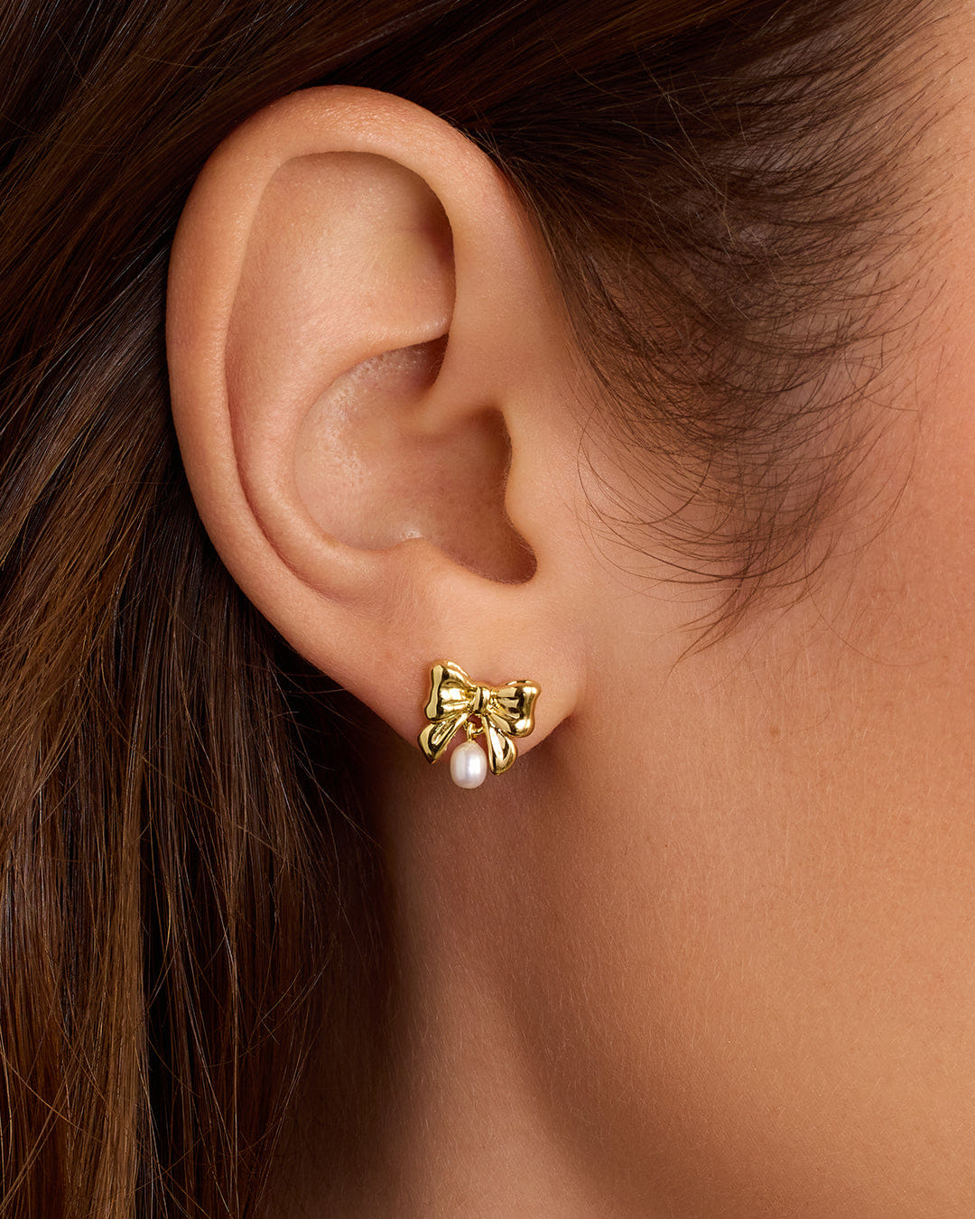 Holiday 2024 Fashion Bow Pearl Earrings