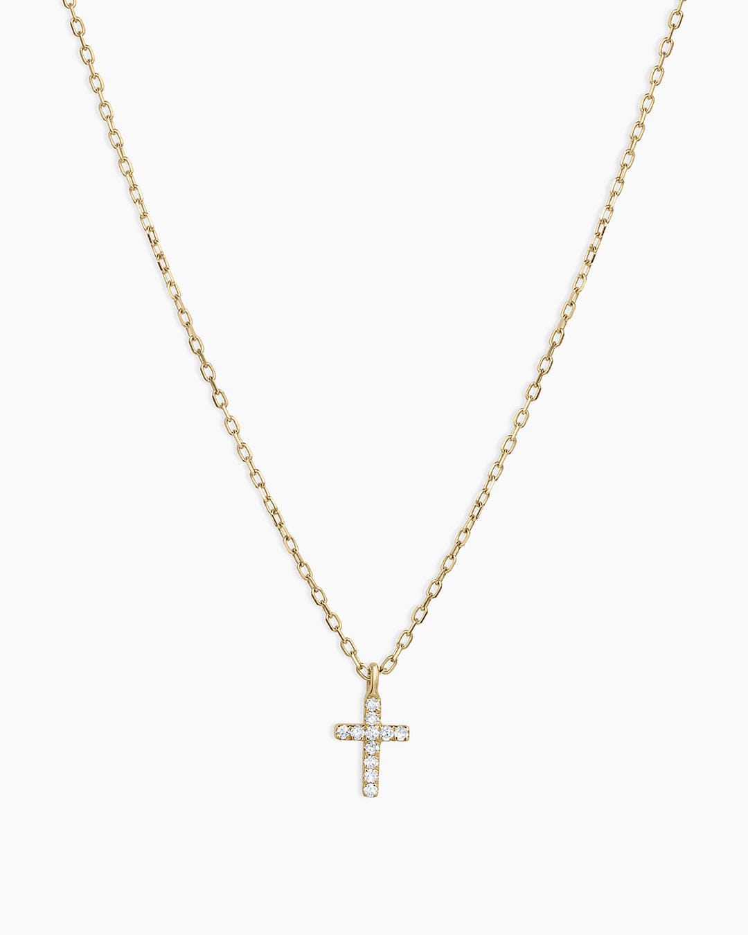 Fine 14K Diamond Cross Necklace