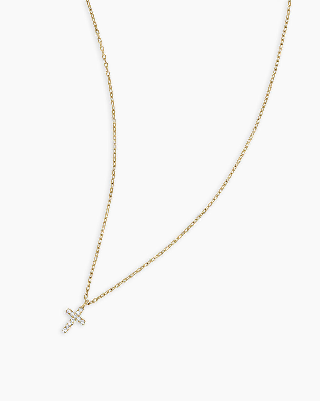 Fine 14K Diamond Cross Necklace