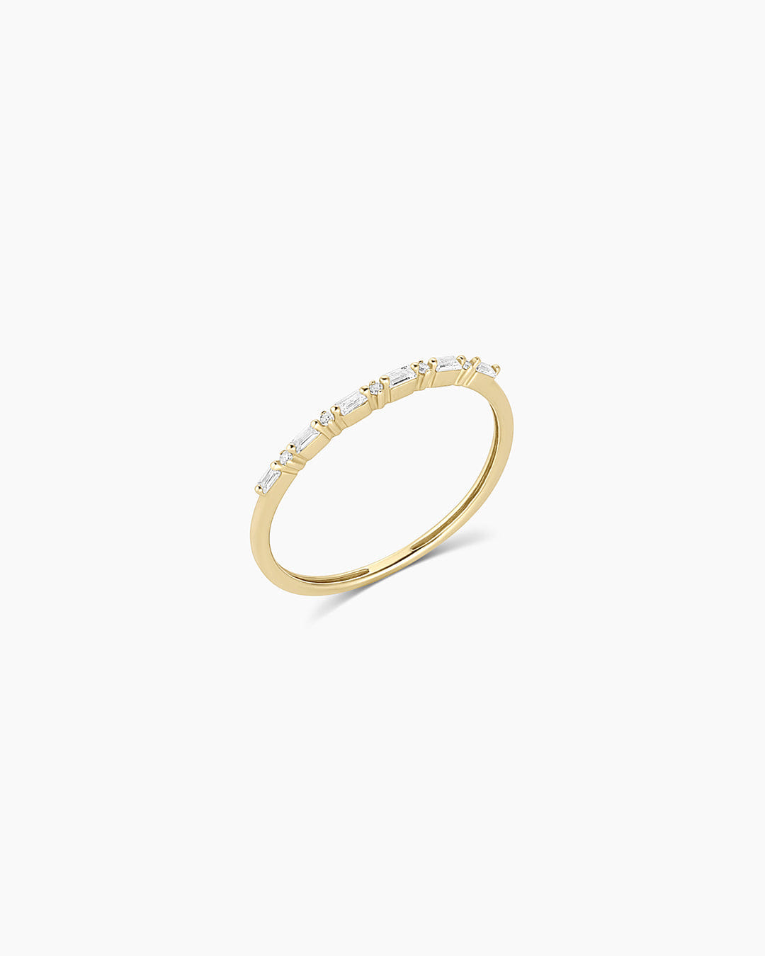 Fine 14K Diamond and White Sapphire Amara Row Ring