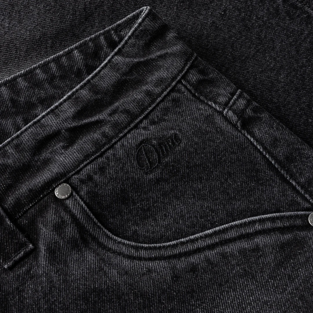 Dime MTL Classic Denim Shorts Sandblasted Black