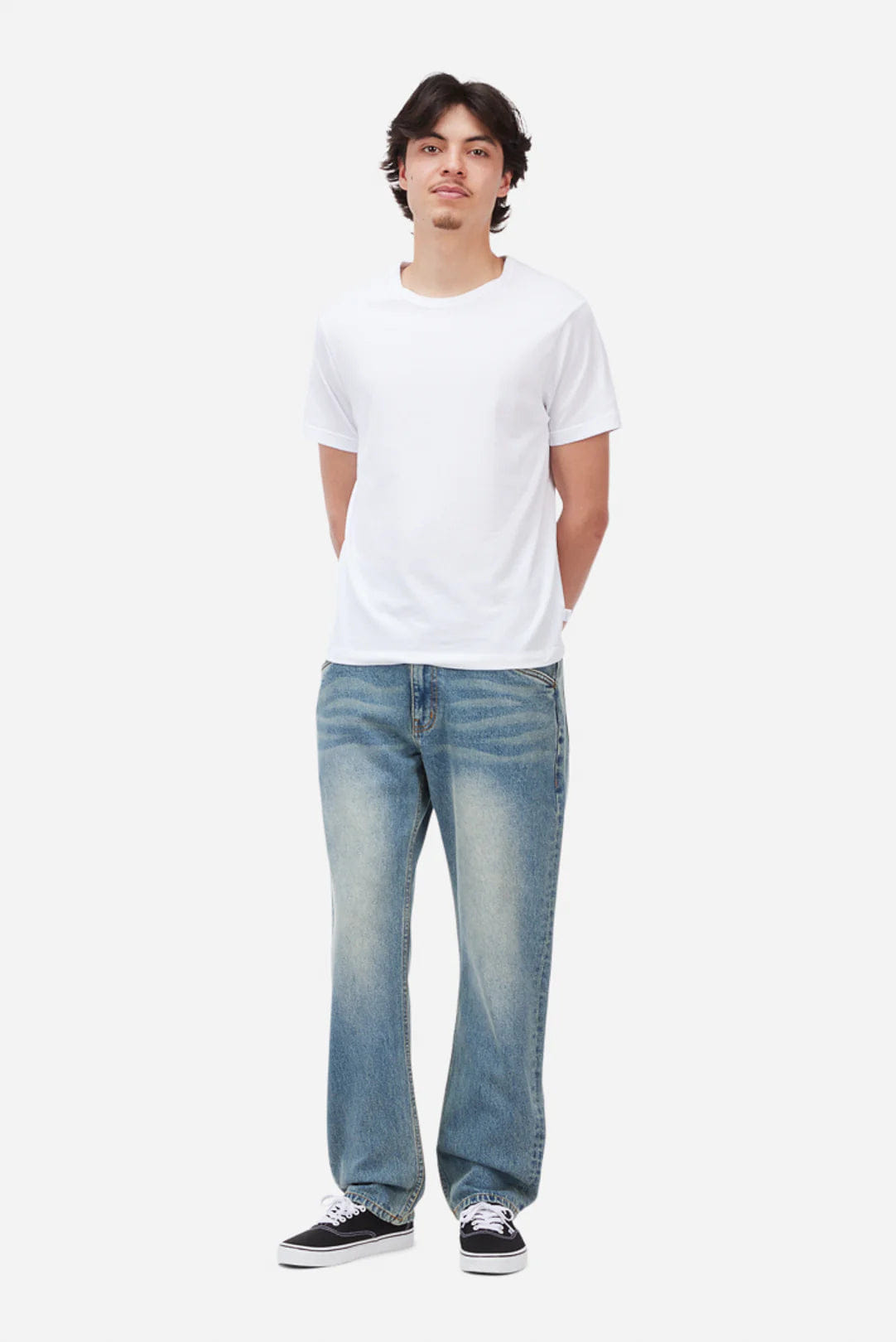 Dime MTL Straight Denim Pants Sandblasted Indigo