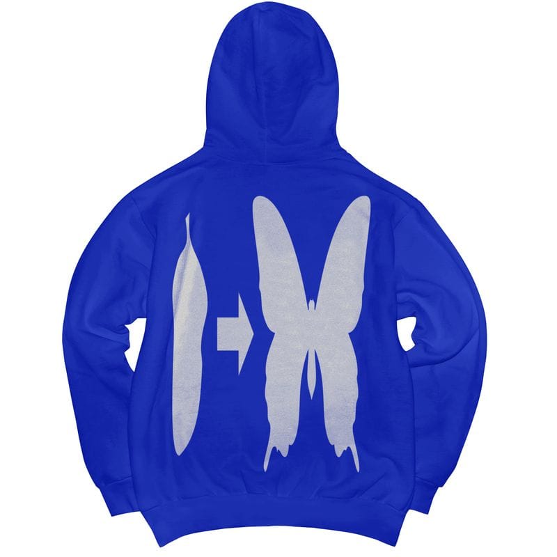 b.Eautiful Motivate Hoodie Blue