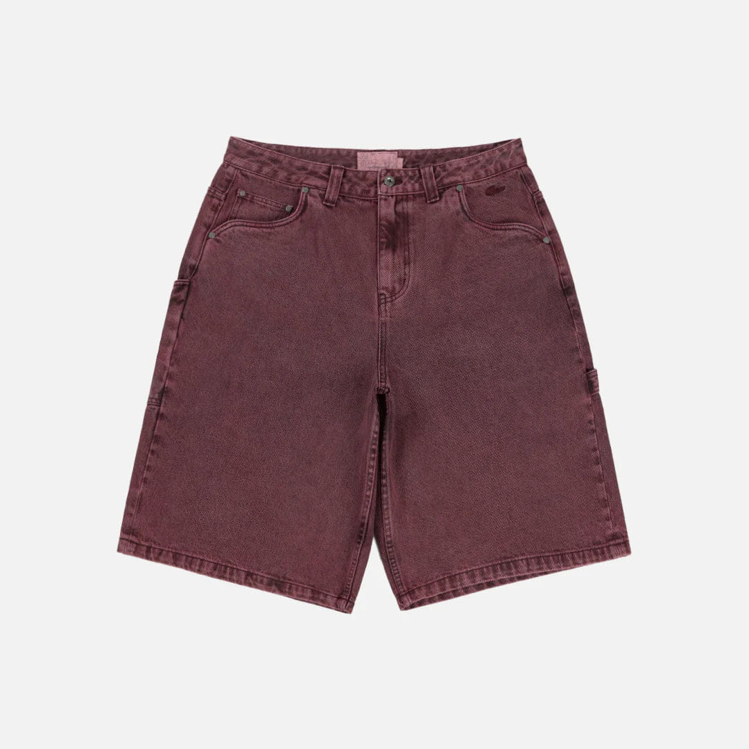 Dime MTL Classic Denim Shorts Wine Wash