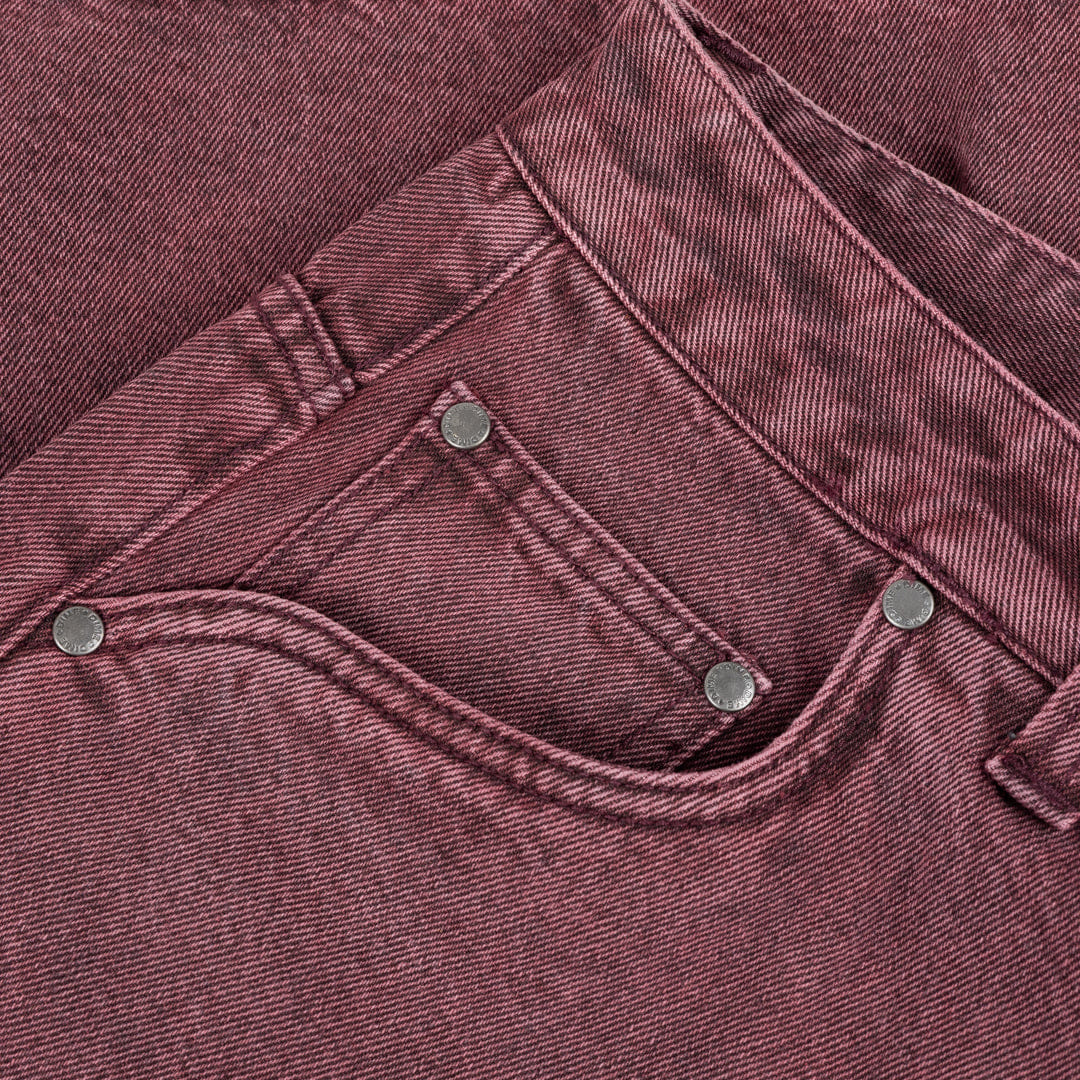 Dime MTL Classic Denim Shorts Wine Wash
