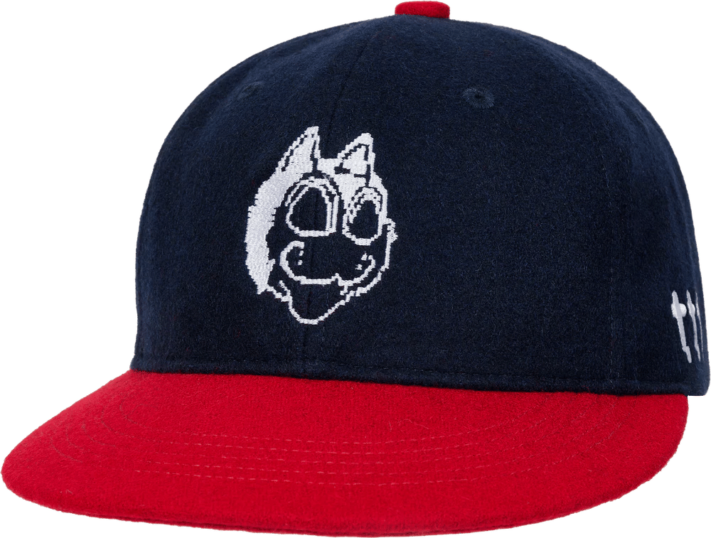 The Trilogy Tapes Digi Cat Wool Ball Cap Blue Red