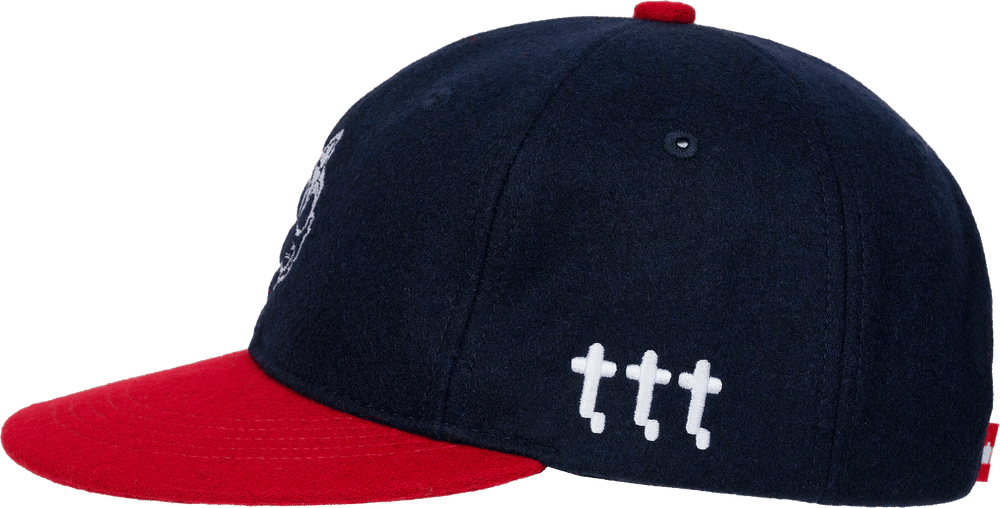 The Trilogy Tapes Digi Cat Wool Ball Cap Blue Red