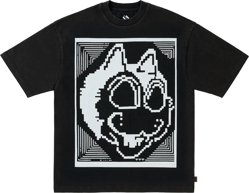The Trilogy Tapes Digi Cat T-Shirt Black