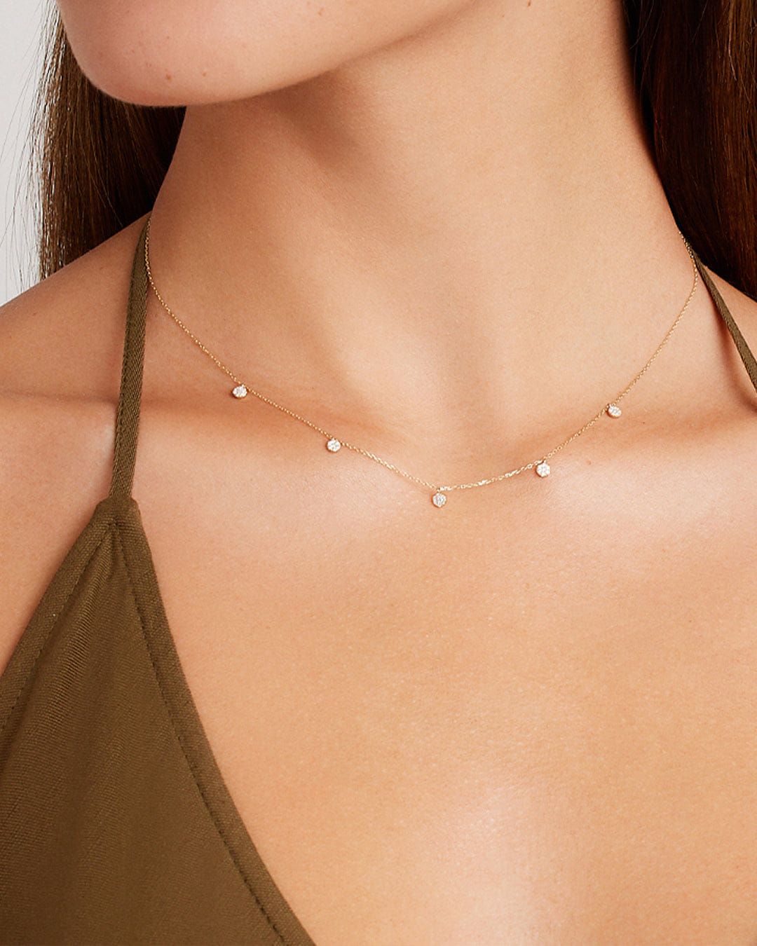 Fine 14K Diamond Pavé Flutter Necklace