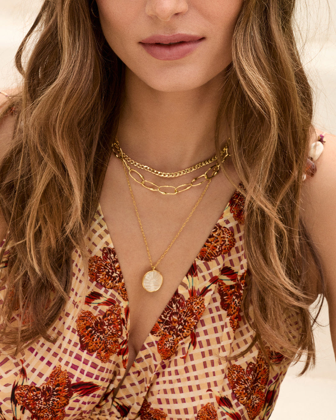 Core Sunset Etched Necklace